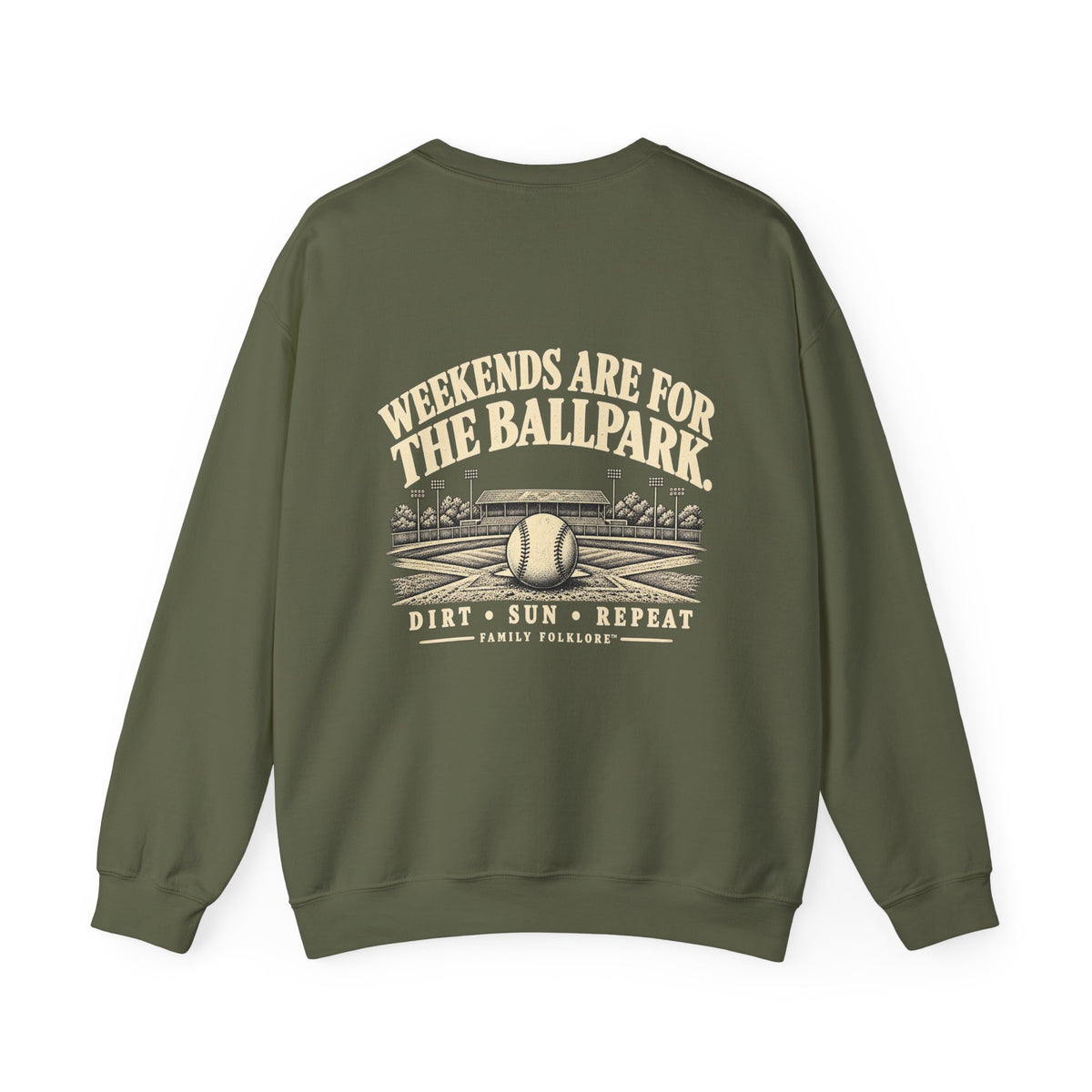 Weekends Are for the Ballpark Baseball Sweatshirt | Family Folklore™