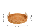 Woven Rattan Serving & Picnic Tray
