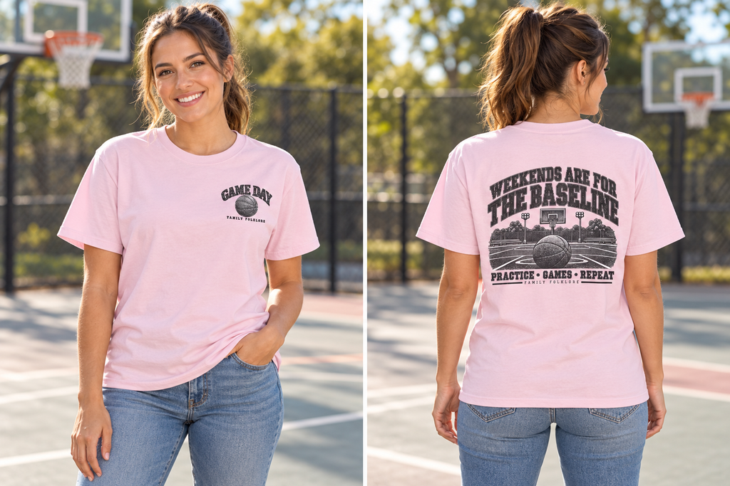 Weekends Are for the Baseline Basketball T-Shirt | Family Folklore™