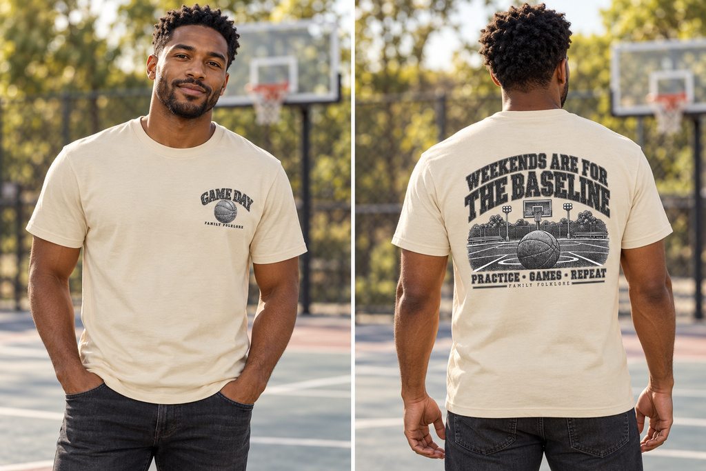 Weekends Are for the Baseline Basketball T-Shirt | Family Folklore™
