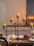 Vintage Metal & Glass Votive Candelabra