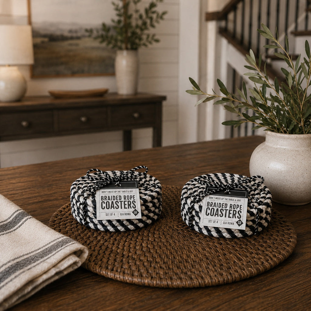 Braided Fall Fabric Coasters — Choice of Set