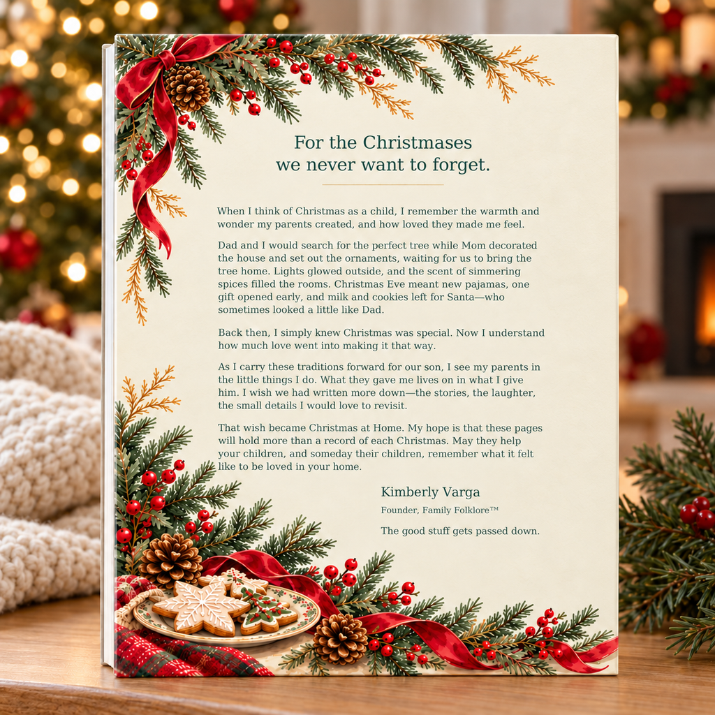 Christmas at Home — A Family Christmas Memory Book | Family Folklore™
