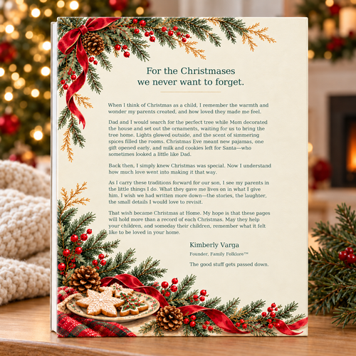 Christmas at Home — A Family Christmas Memory Book | Family Folklore™