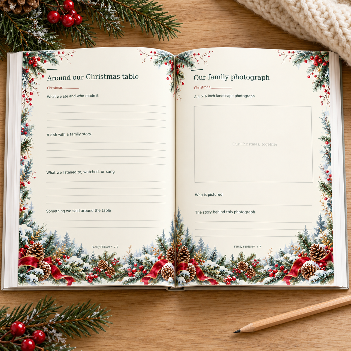 Christmas at Home — A Family Christmas Memory Book | Family Folklore™