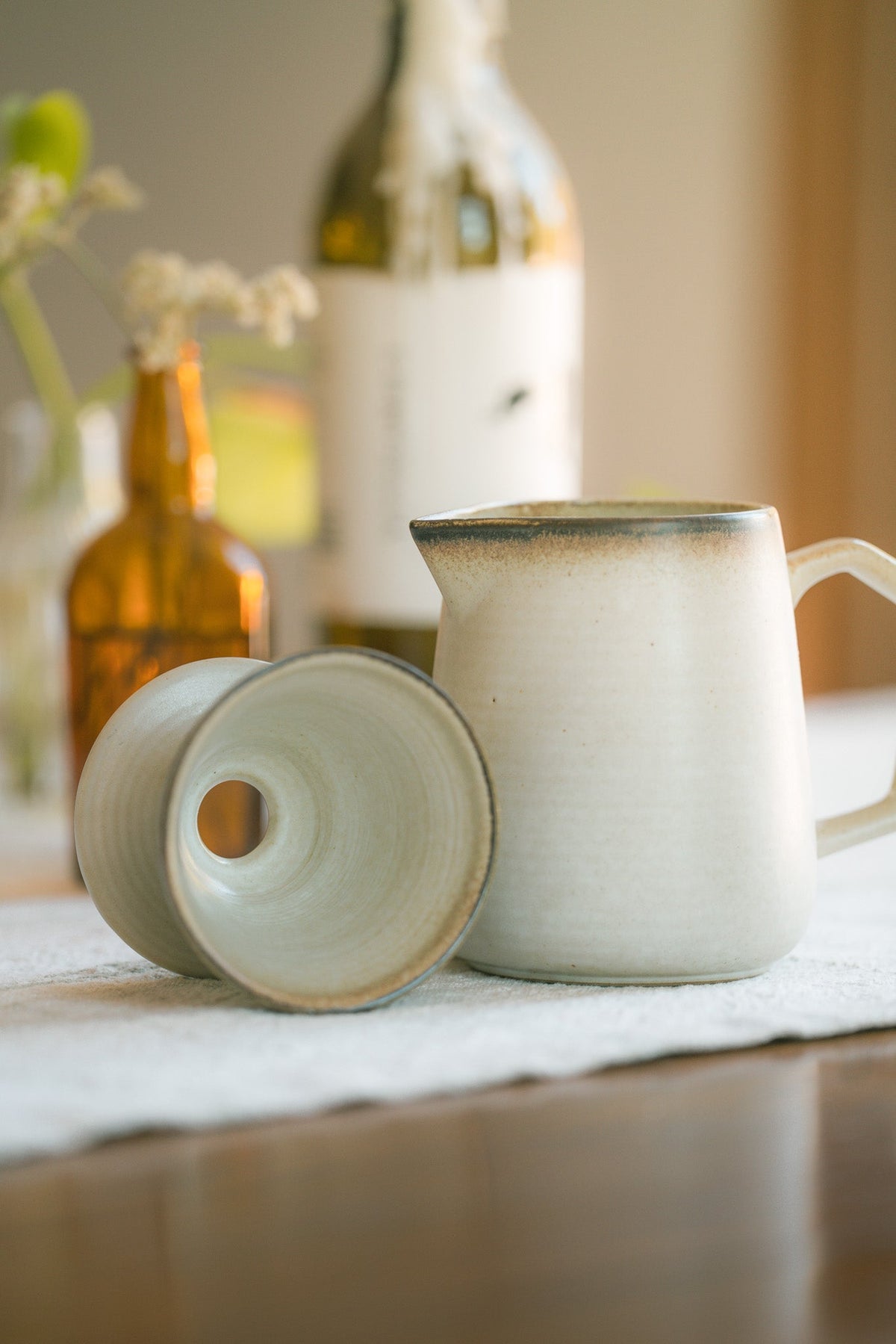 Earthy Stoneware Pour-Over Coffee Set