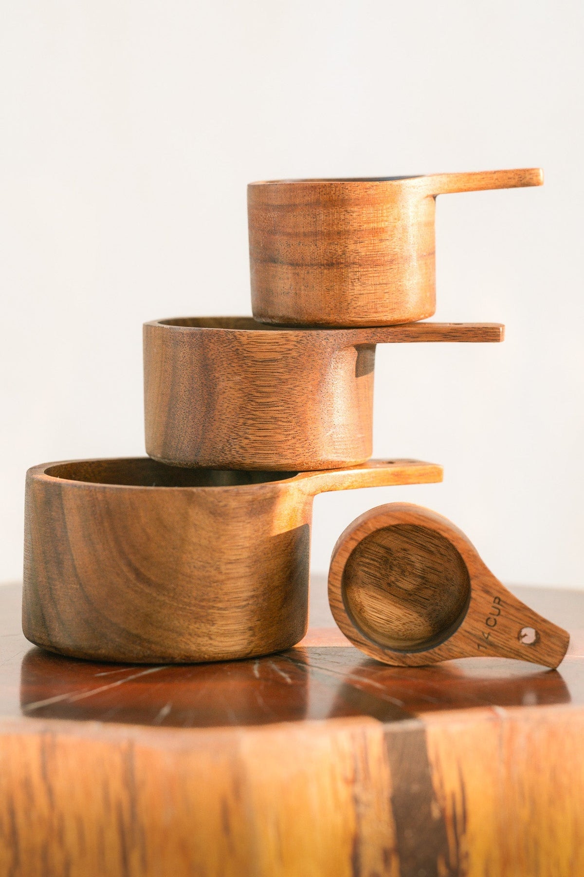 Wooden Measuring Cups — Set of 4