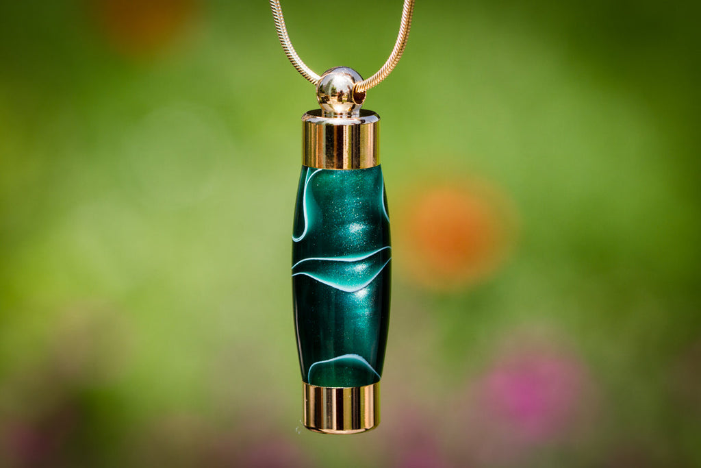 Emerald Memorial Keepsake for Ashes or Hair