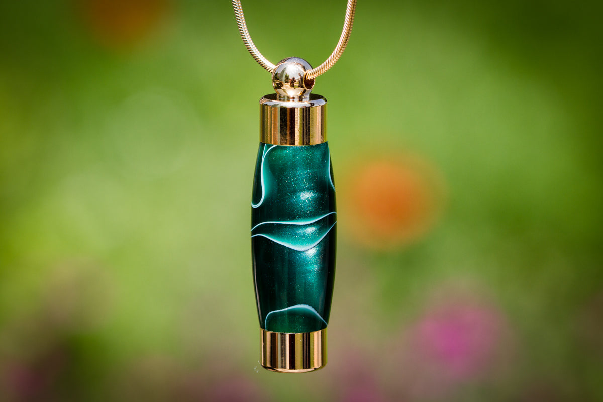 Emerald Memorial Keepsake for Ashes or Hair