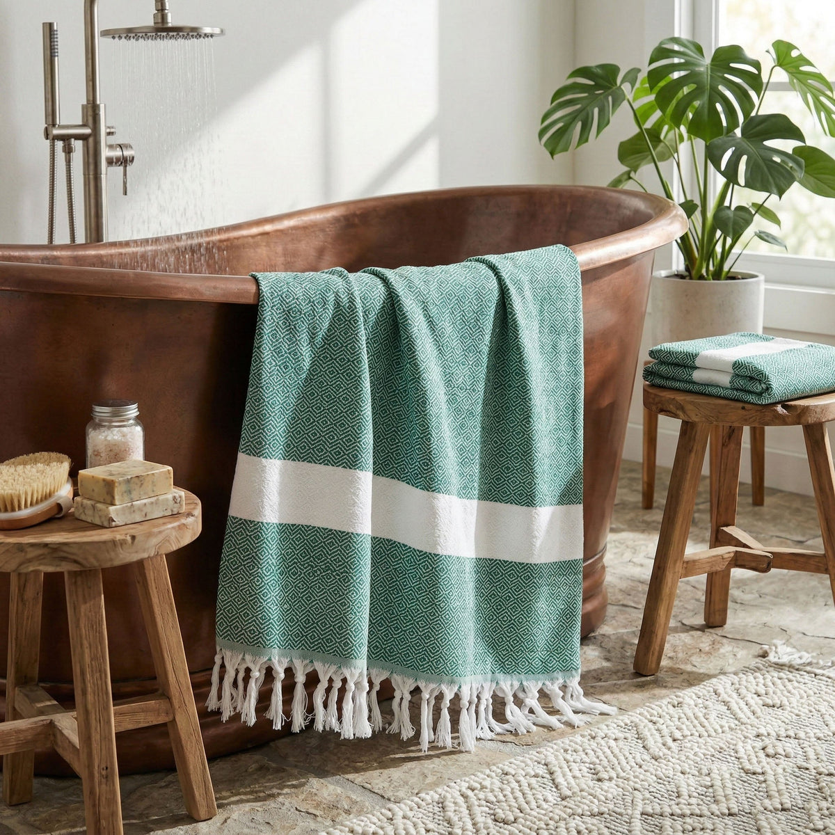 Haley Diamond Turkish Cotton Towel — 200 GSM