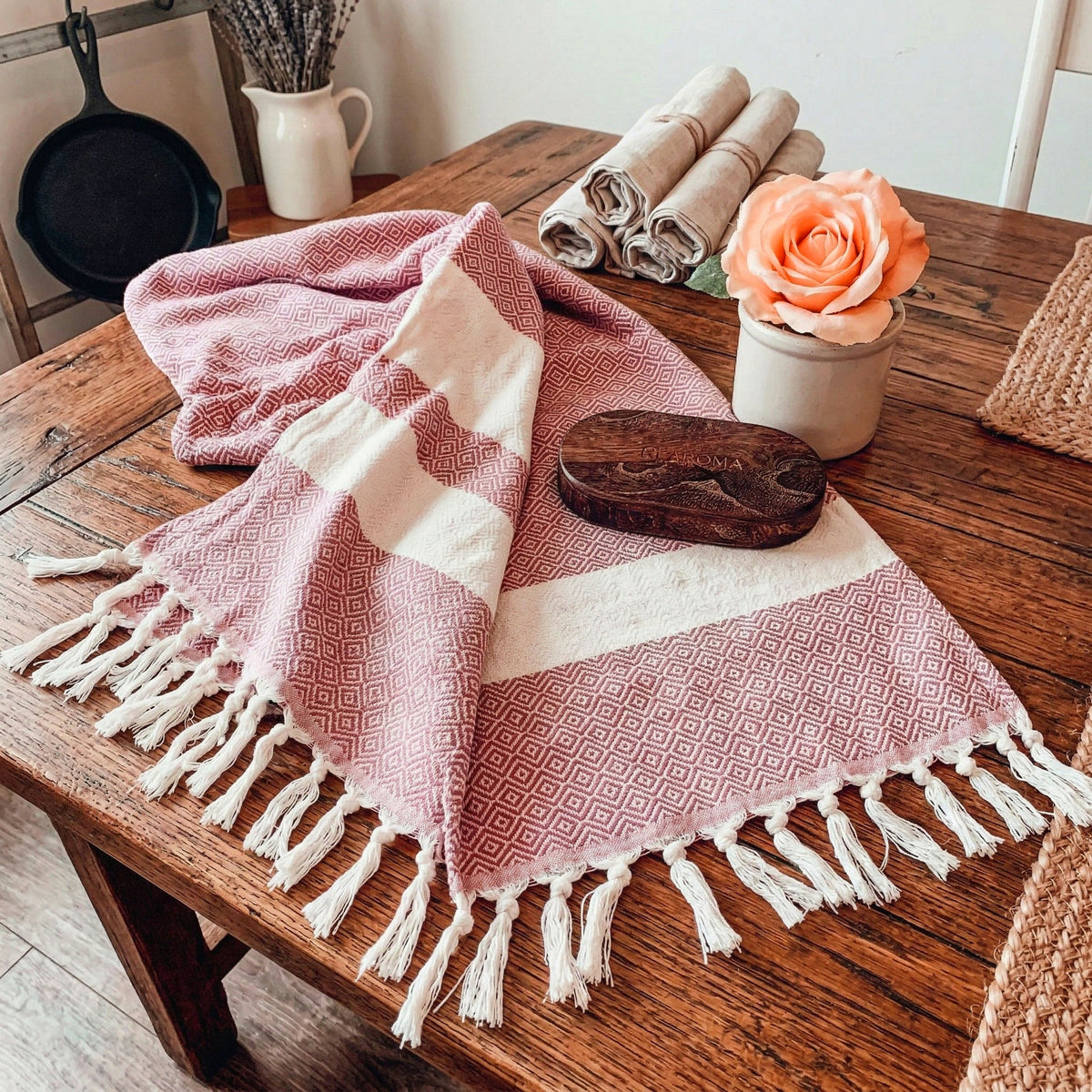Haley Diamond Turkish Cotton Towel — 200 GSM