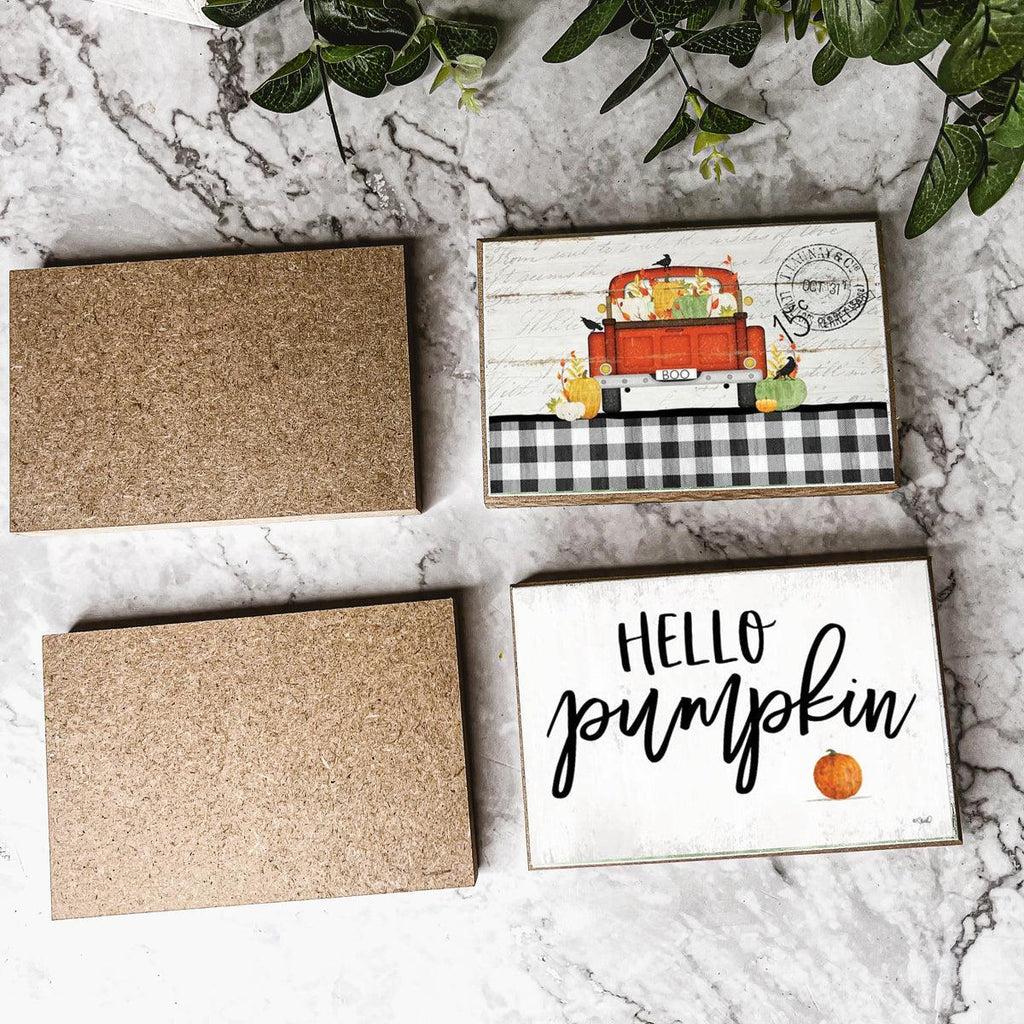 Hello Pumpkin Wooden Shelf Sign