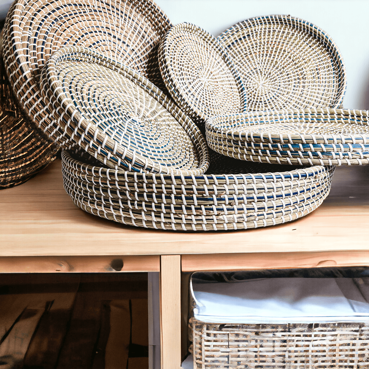 Handwoven Seagrass Trays — 6 Sizes