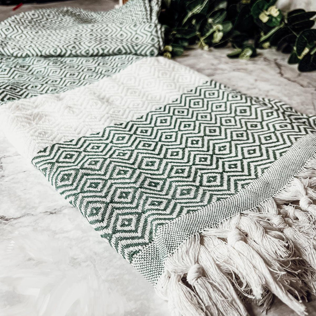 Haley Diamond Turkish Cotton Towel — 200 GSM