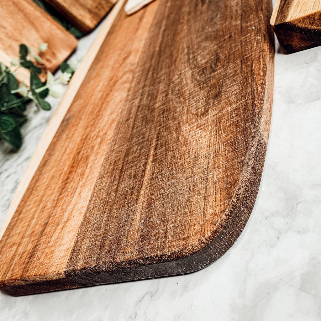 Acacia Serving Board with Six Bamboo Cheese Markers