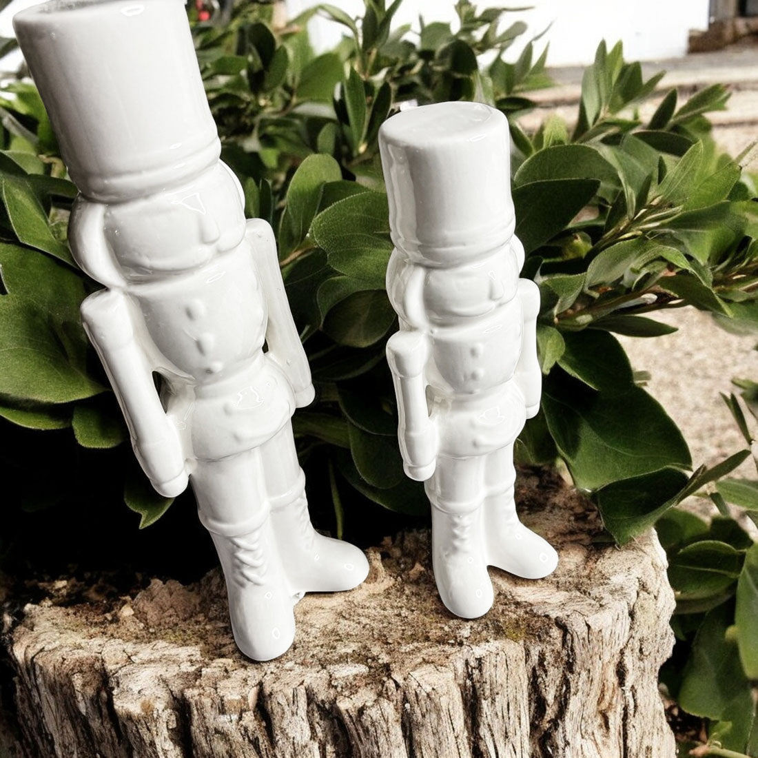 White Porcelain Nutcracker — Individual or Pair