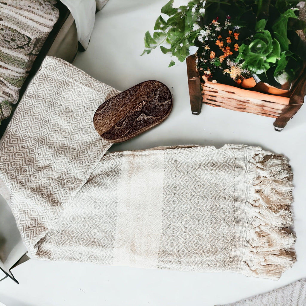 Haley Diamond Turkish Cotton Towel — 200 GSM