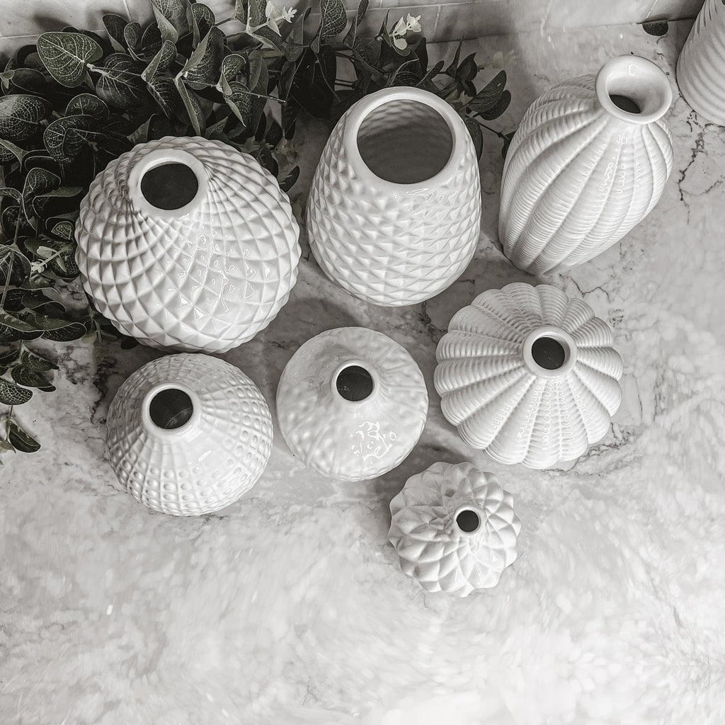 Whitney White Ceramic Vases