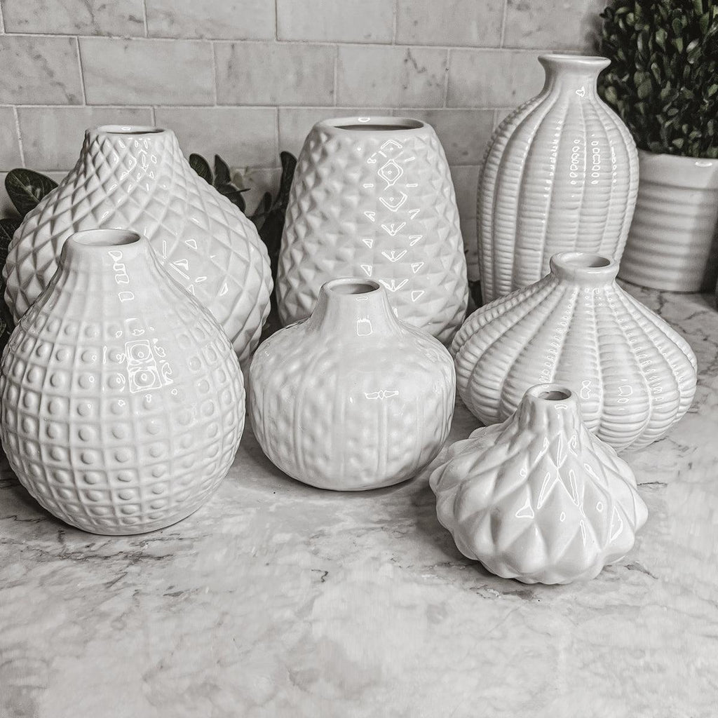 Whitney White Ceramic Vases