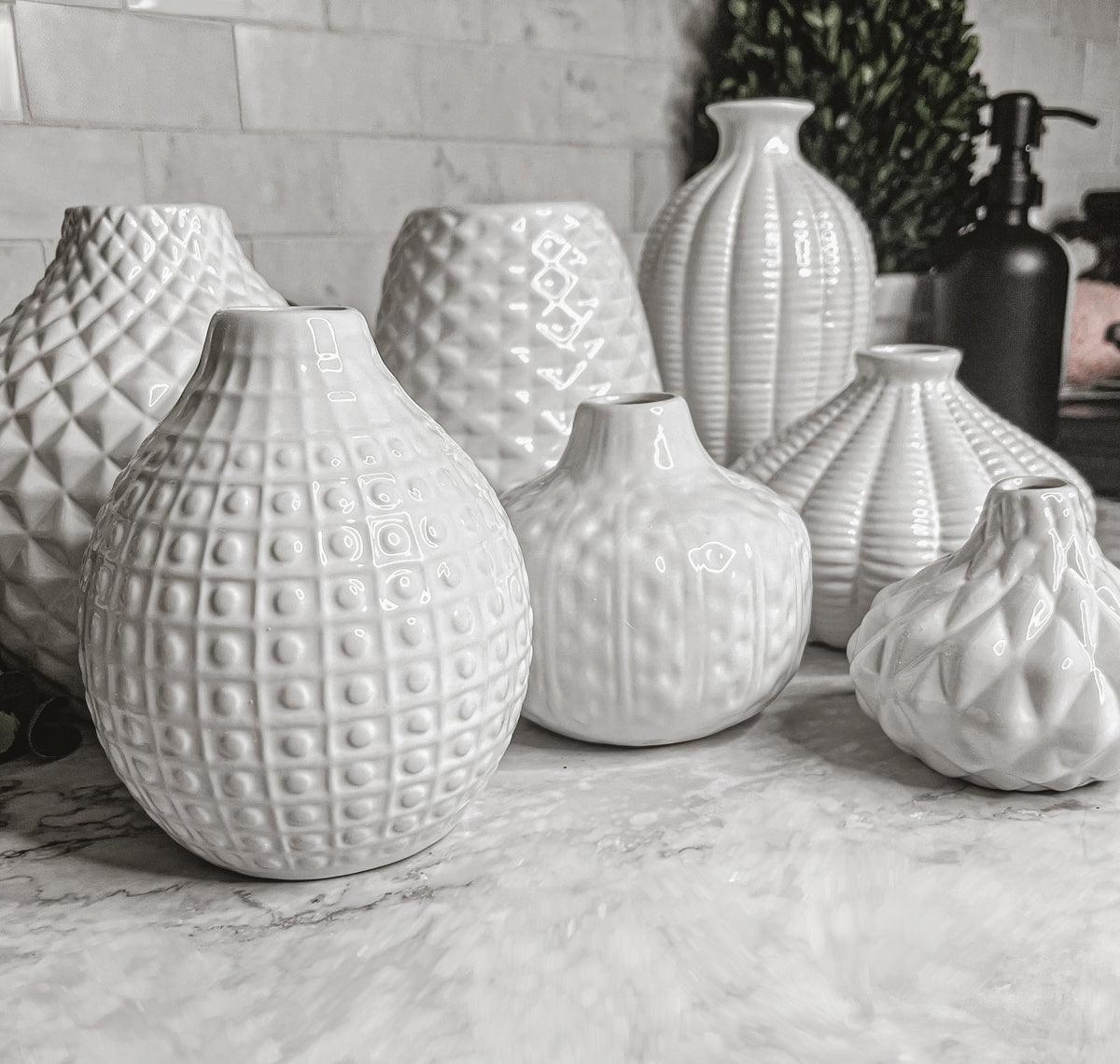 Whitney White Ceramic Vases