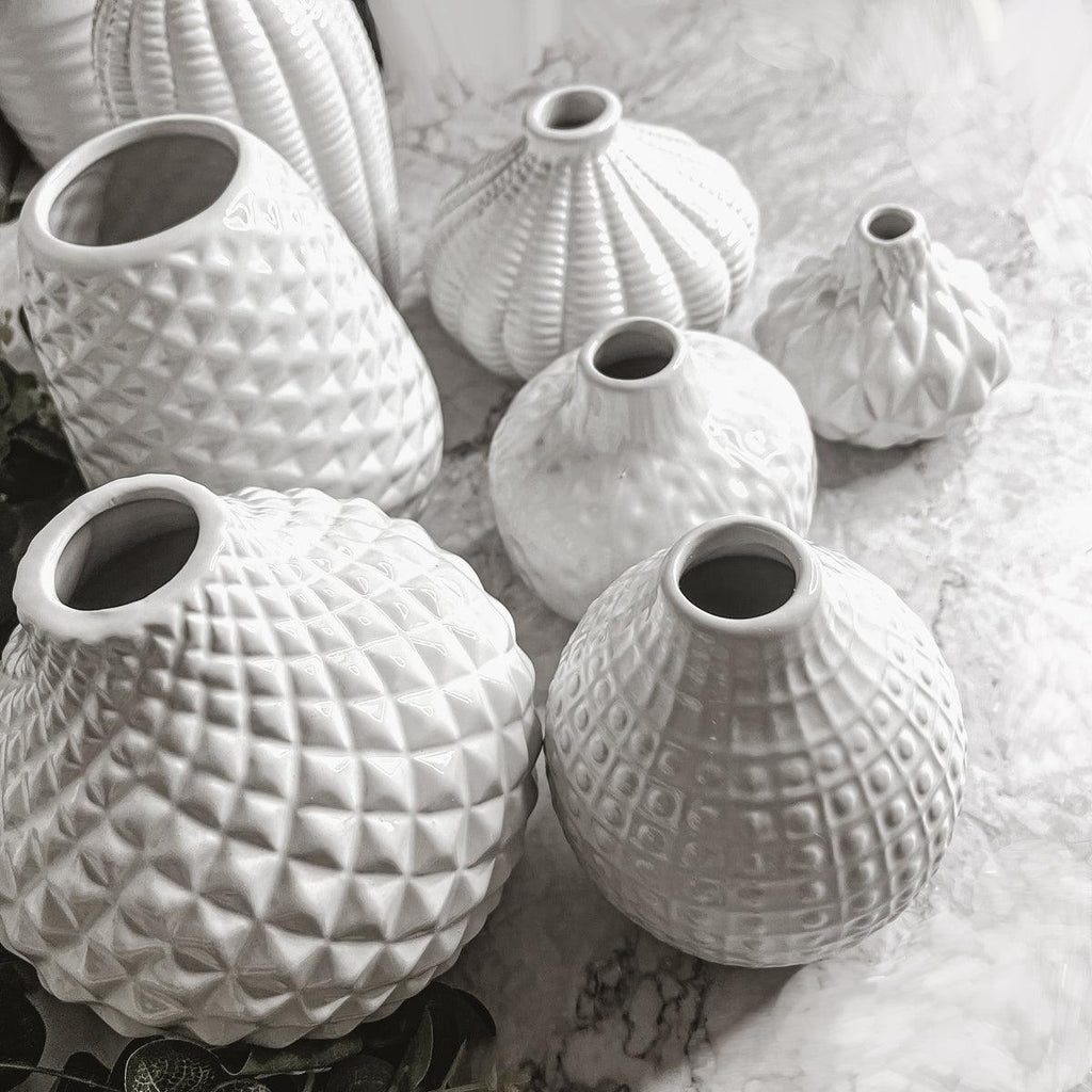 Whitney White Ceramic Vases