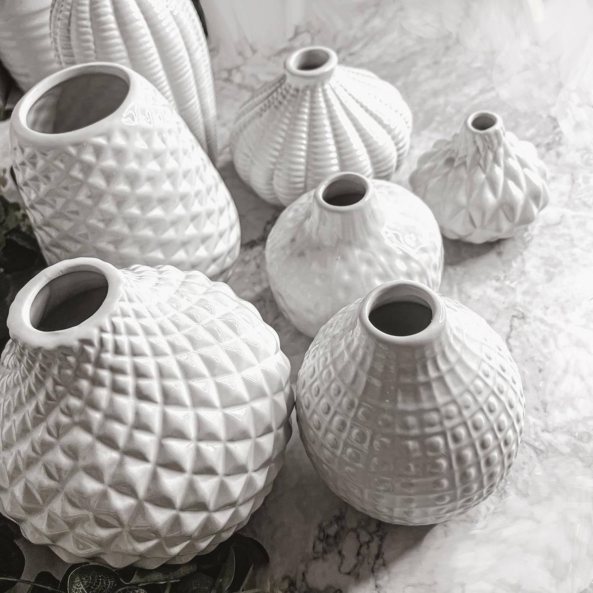 Whitney White Ceramic Vases