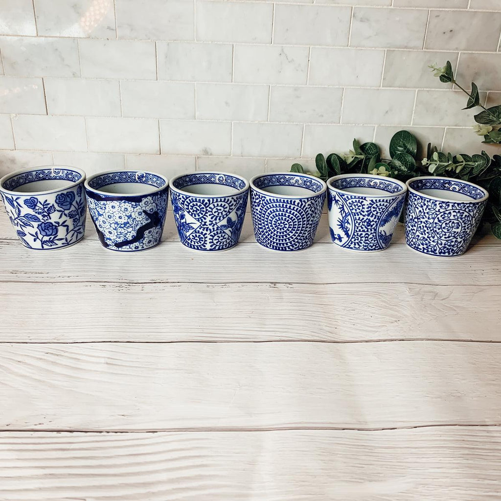 Mini Porcelain Cachepots — Blue & White Chinoiserie