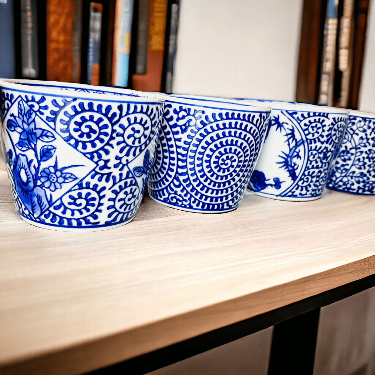 Mini Porcelain Cachepots — Blue & White Chinoiserie