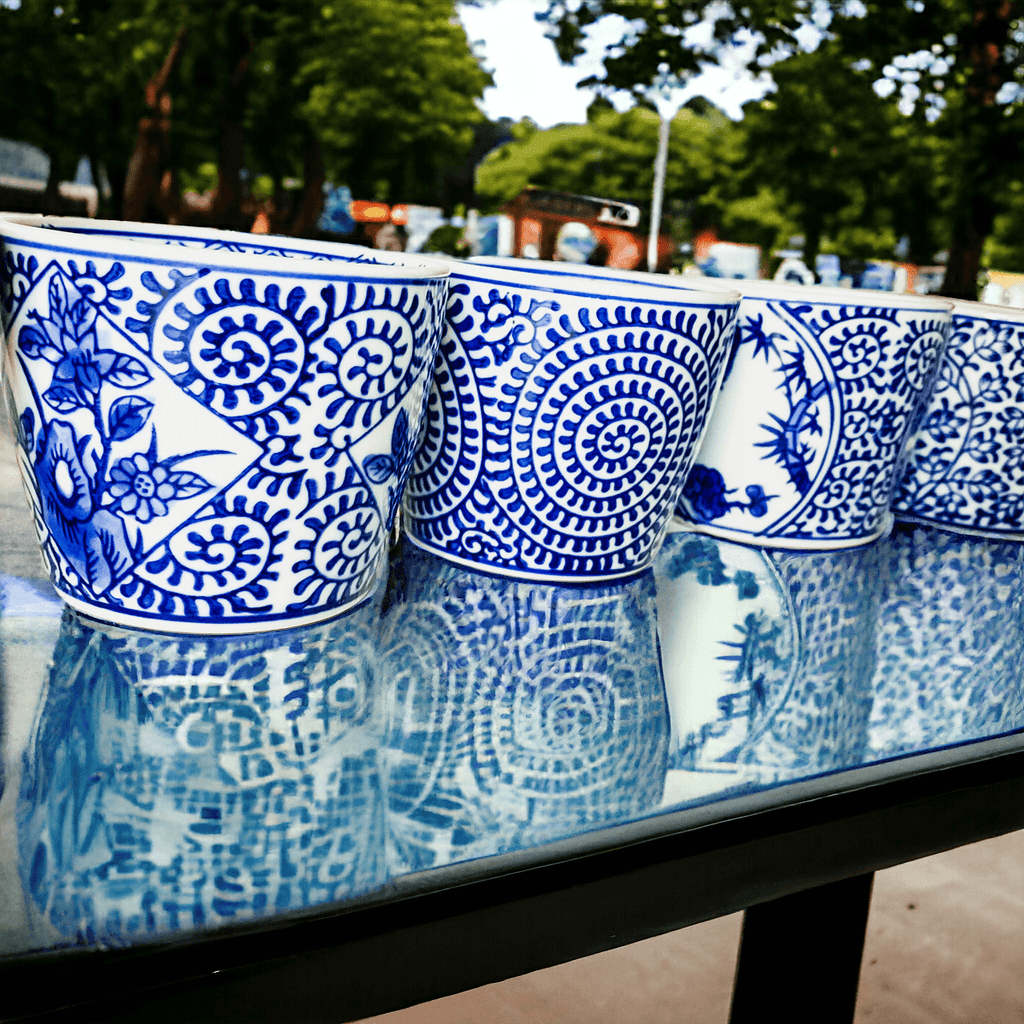 Mini Porcelain Cachepots — Blue & White Chinoiserie