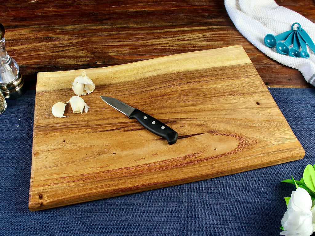 Personalized Large Live Edge Walnut Cutting Board