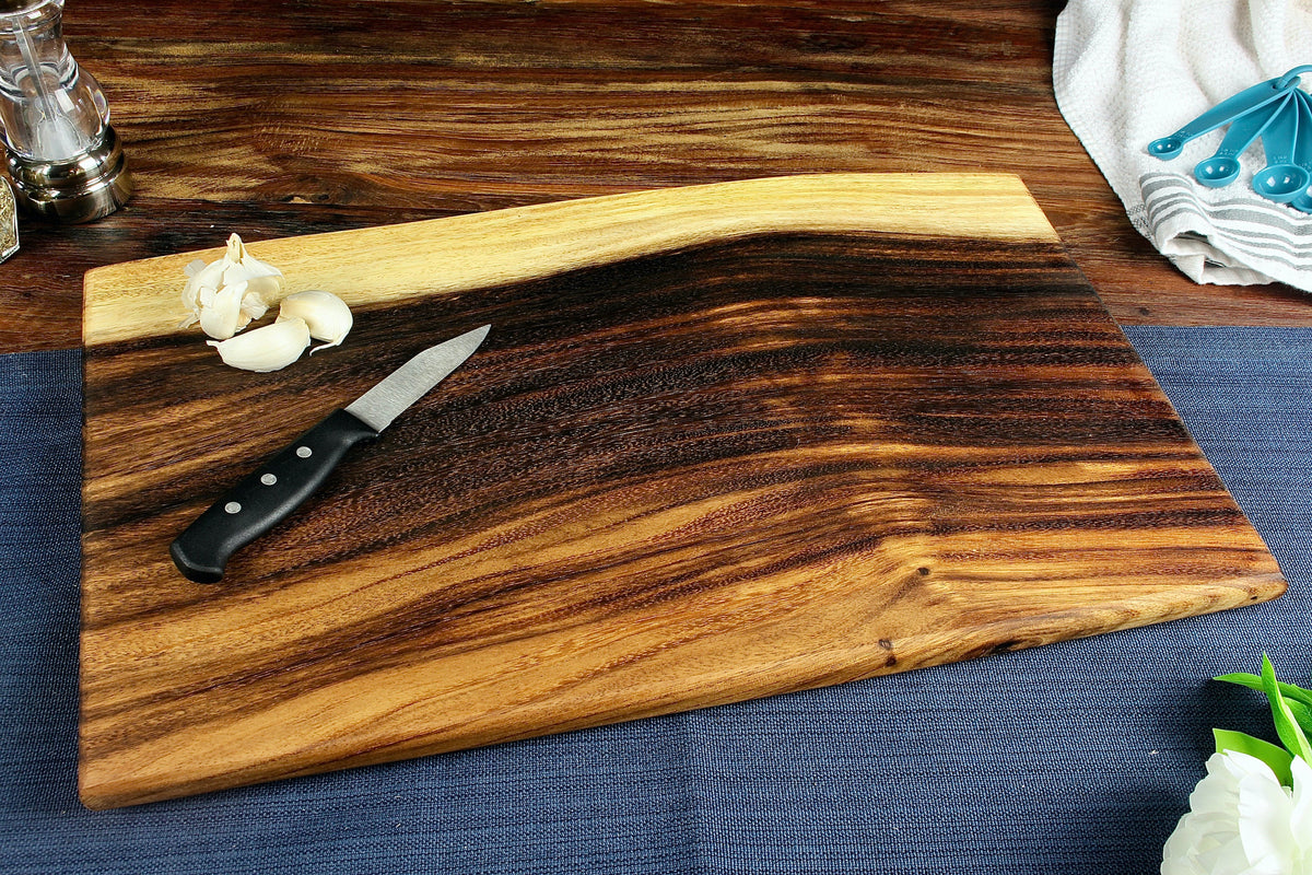 Personalized Large Live Edge Walnut Cutting Board