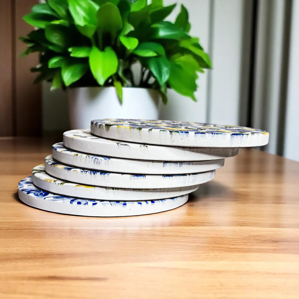 Mediterranean Lemon Ceramic Coasters