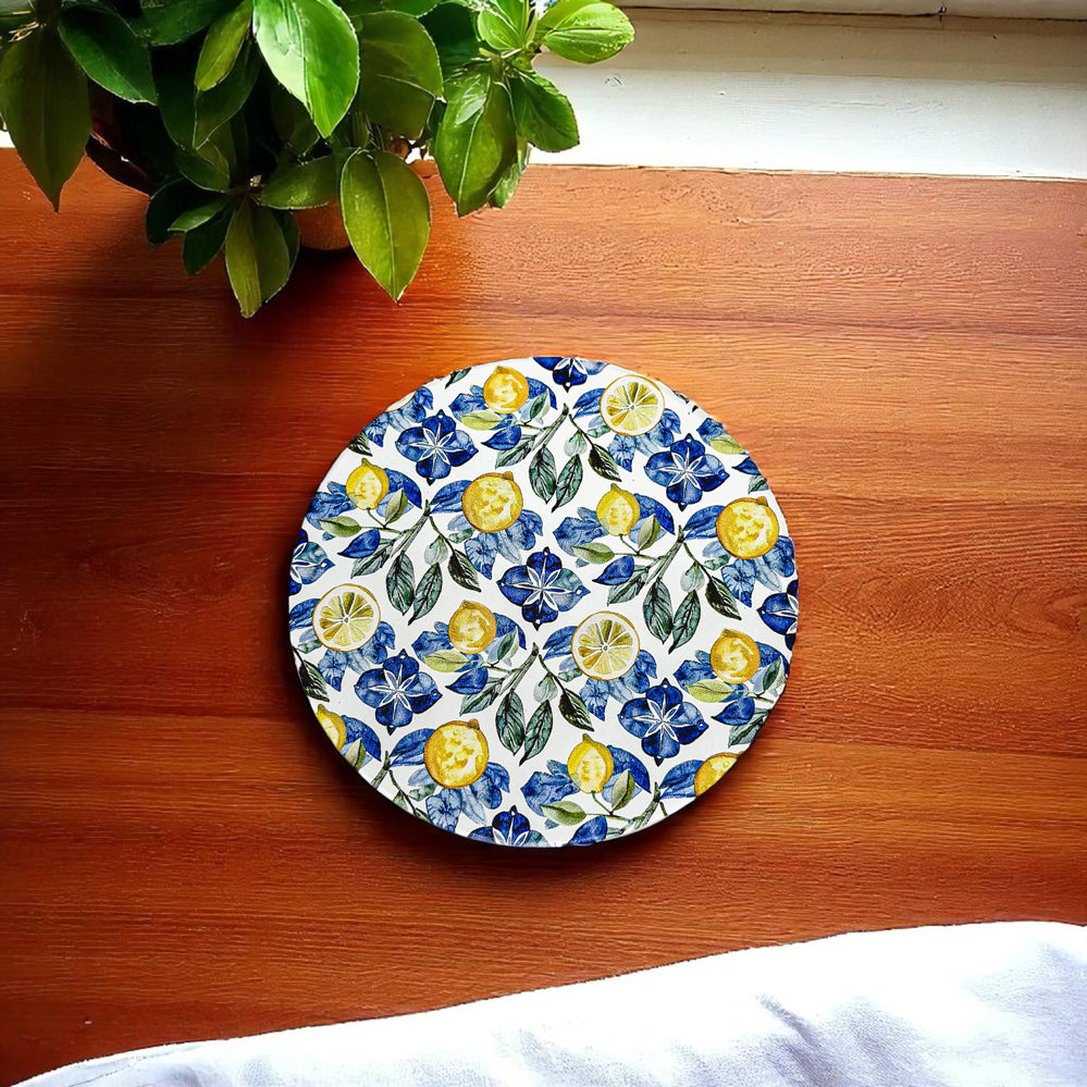 Mediterranean Lemon Ceramic Coasters