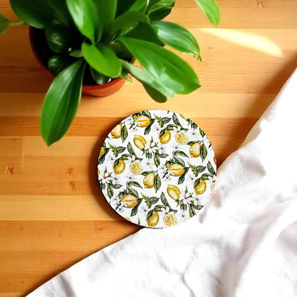 Mediterranean Lemon Ceramic Coasters