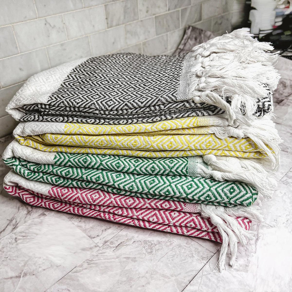 Haley Diamond Turkish Cotton Towel — 200 GSM