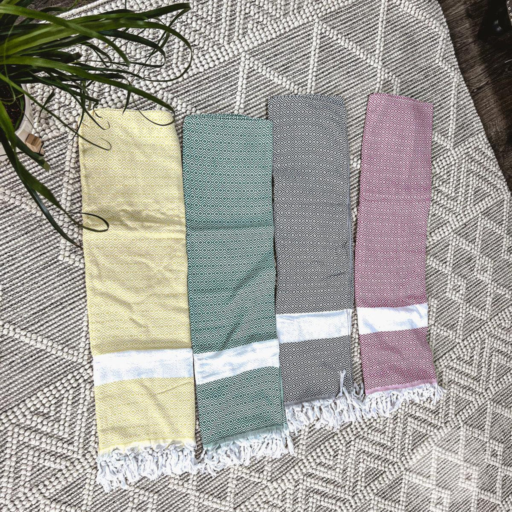 Haley Diamond Turkish Cotton Towel — 200 GSM