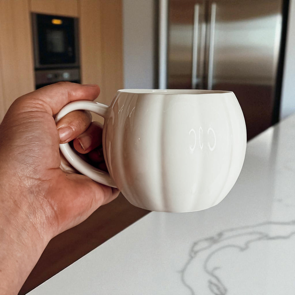 Pumpkin-Shaped Ceramic Mug — 16.8 oz