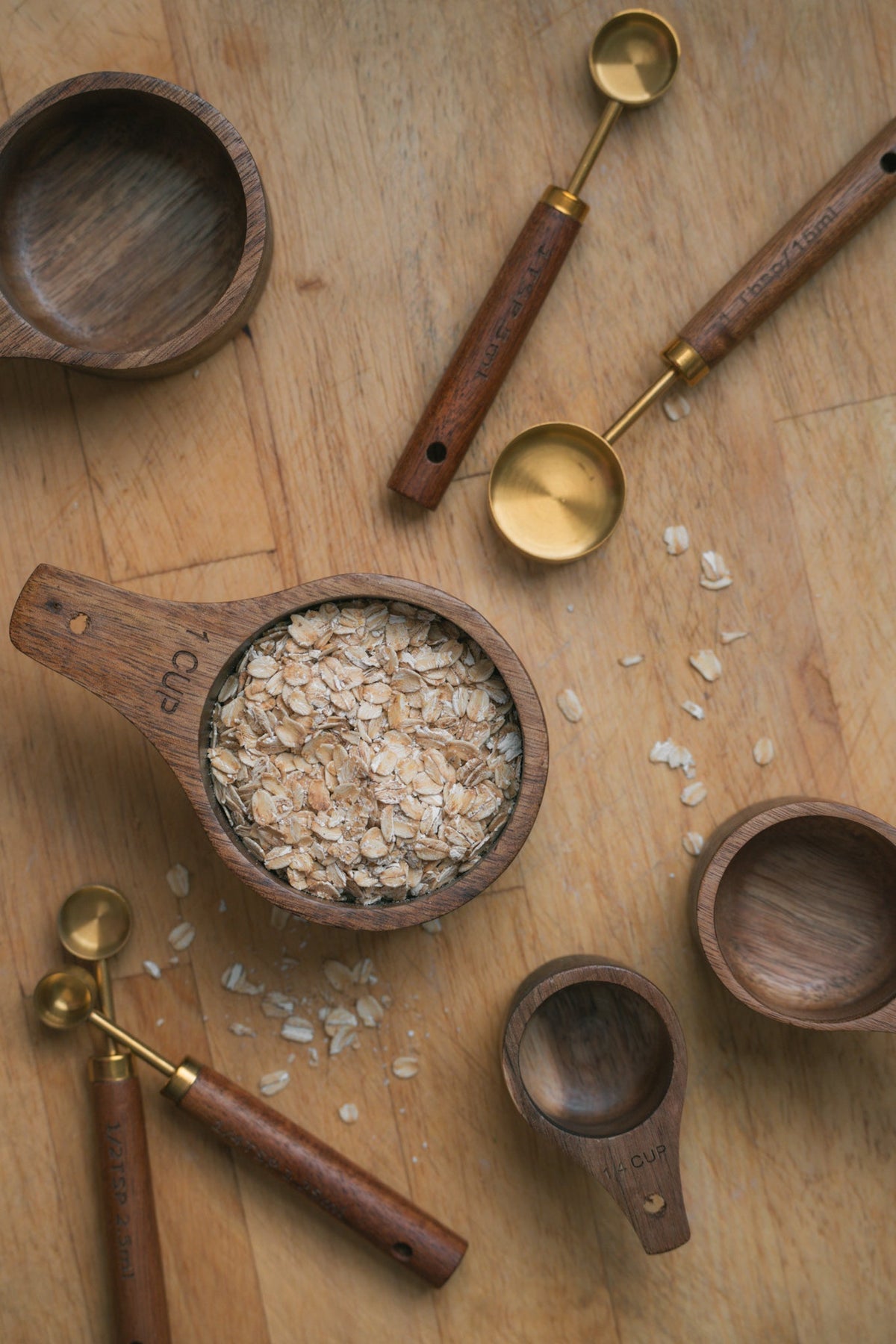 Wooden Measuring Cups — Set of 4