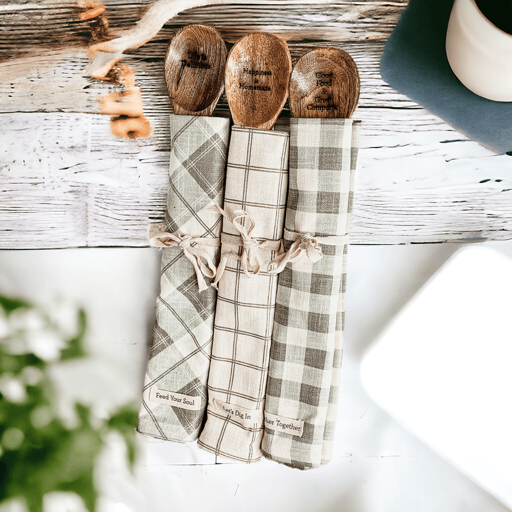 Happiness Is Homemade Towel & Spoon Set