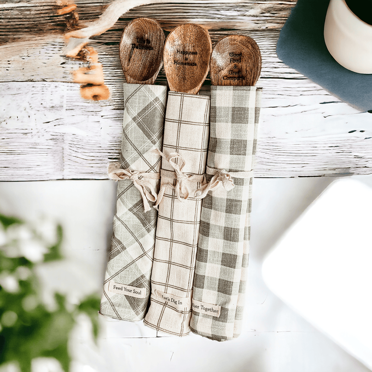 Happiness Is Homemade Towel & Spoon Set