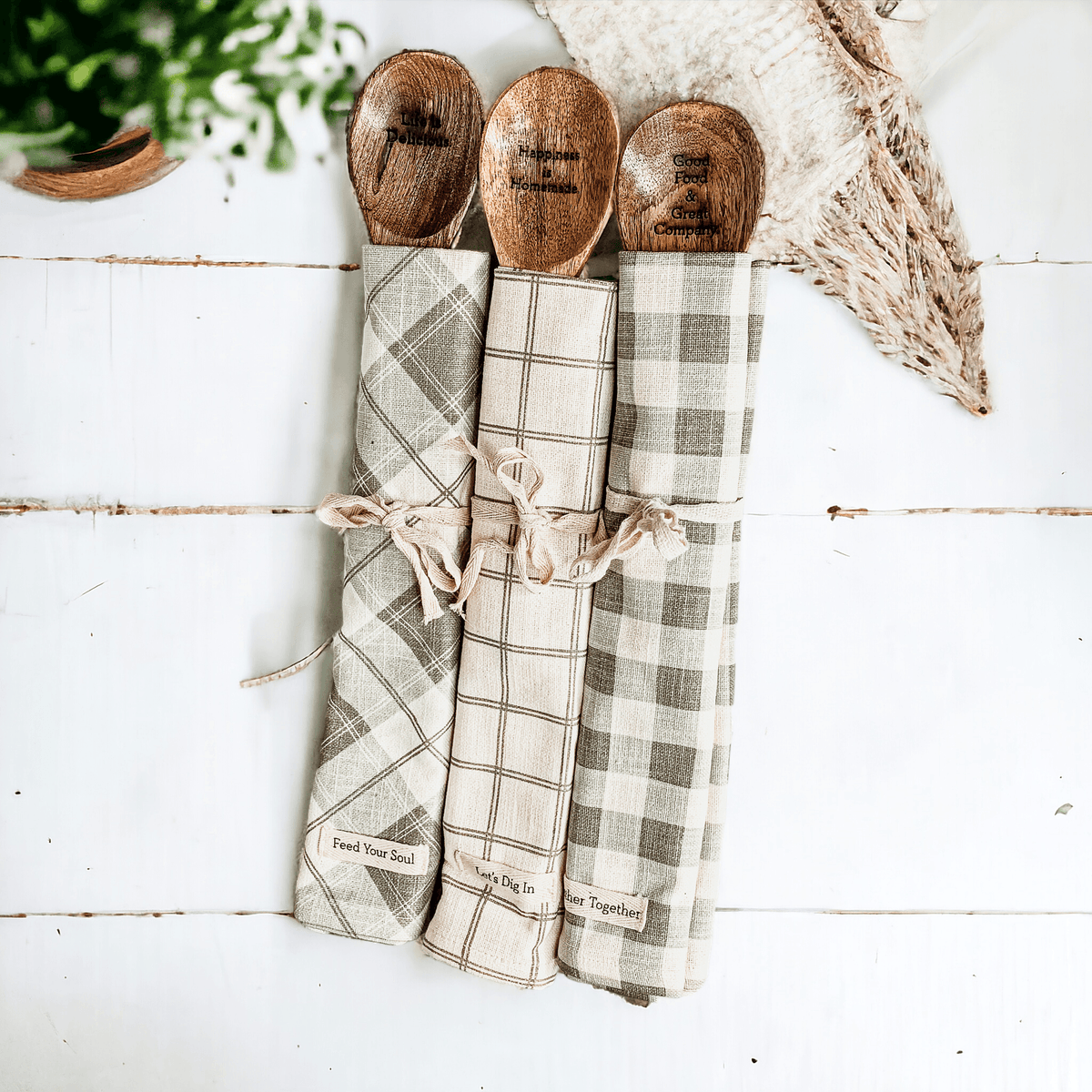 Happiness Is Homemade Towel & Spoon Set