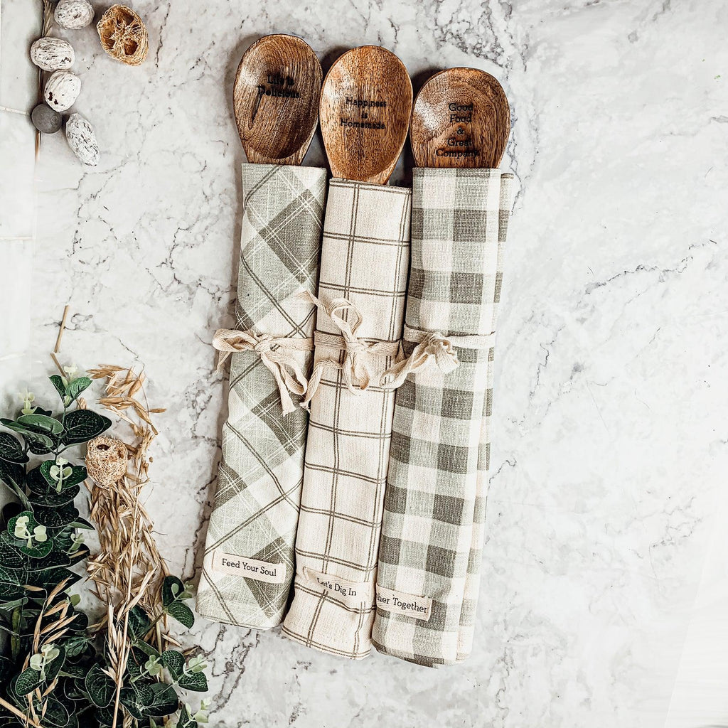 Happiness Is Homemade Towel & Spoon Set