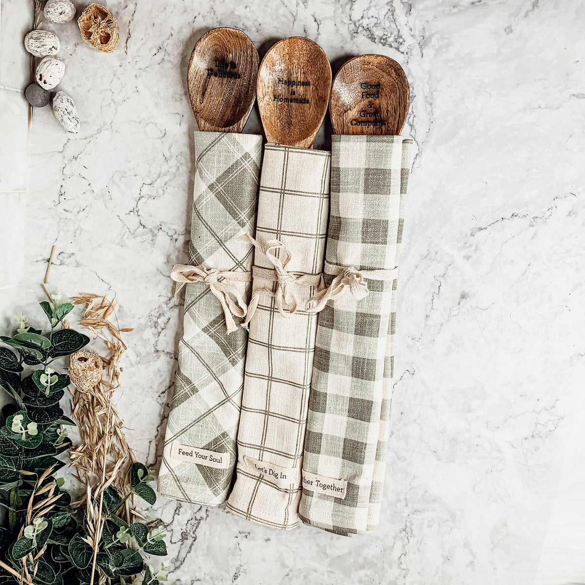 Happiness Is Homemade Towel & Spoon Set
