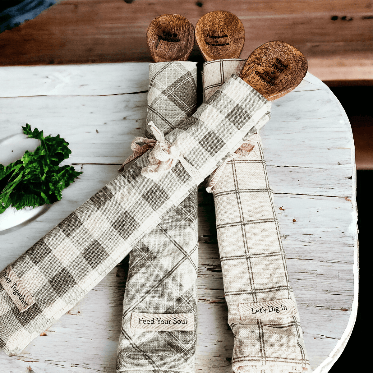 Happiness Is Homemade Towel & Spoon Set