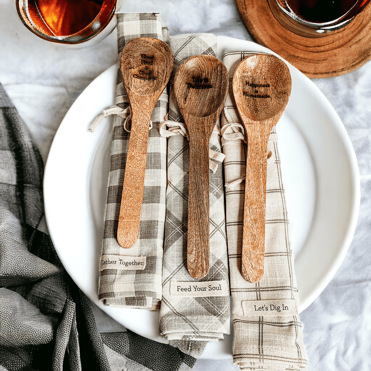 Happiness Is Homemade Towel & Spoon Set