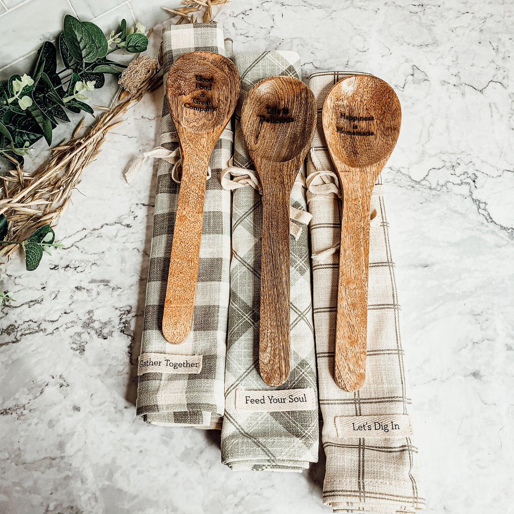 Happiness Is Homemade Towel & Spoon Set