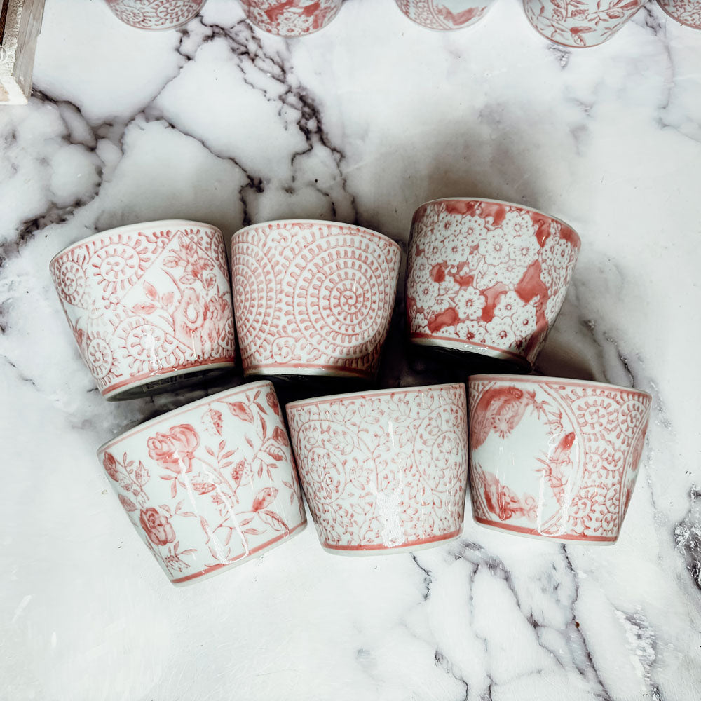 Mini Porcelain Cachepots — Choice of Color & Design