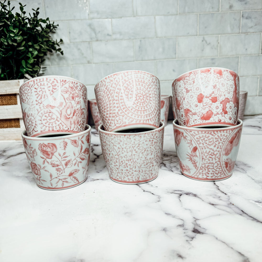 Mini Porcelain Cachepots — Choice of Color & Design