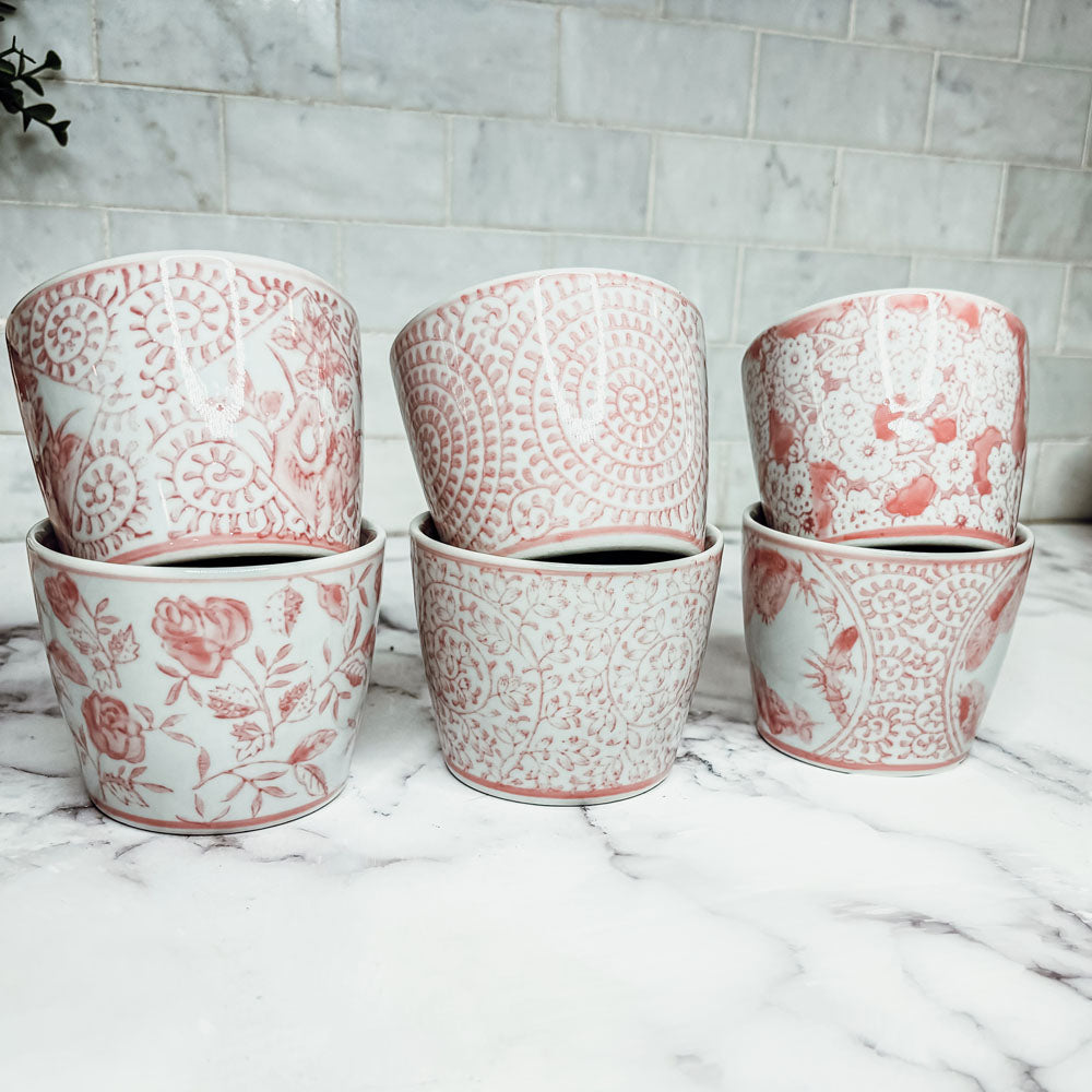 Mini Porcelain Cachepots — Choice of Color & Design