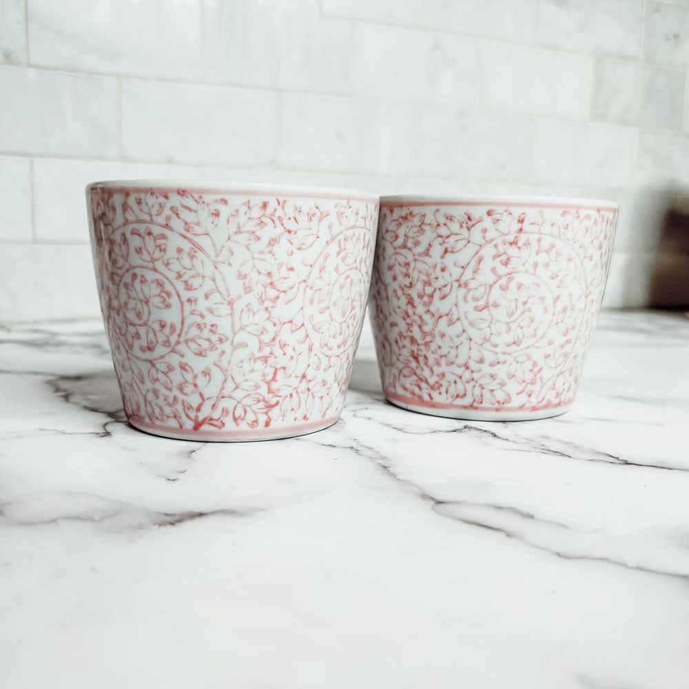 Mini Porcelain Cachepots — Choice of Color & Design